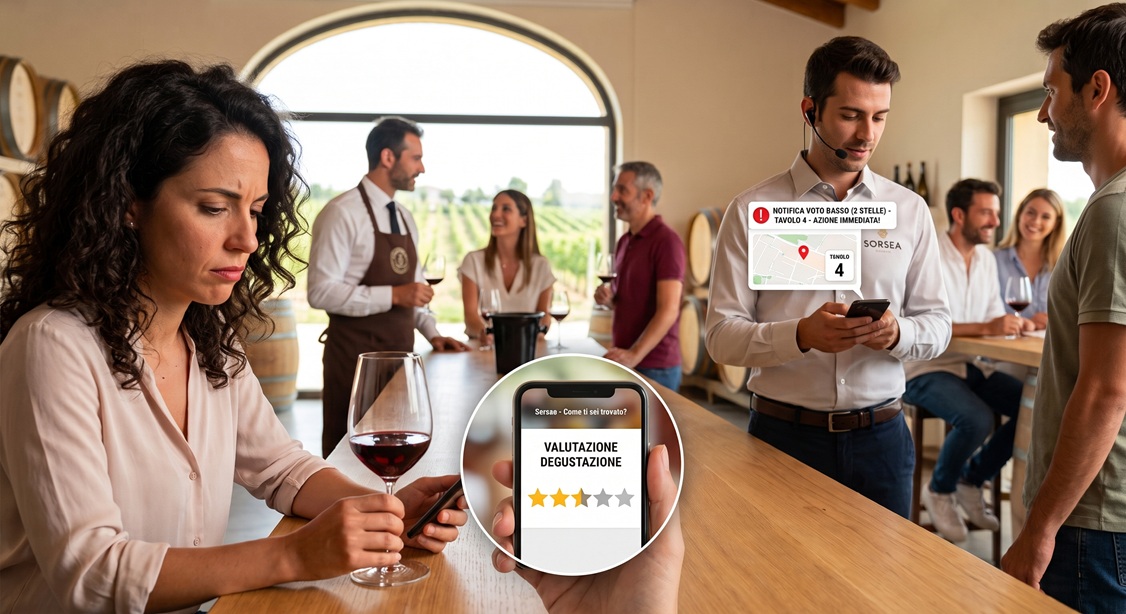Voto basso in cantina: recupera il visitatore prima che recensisca