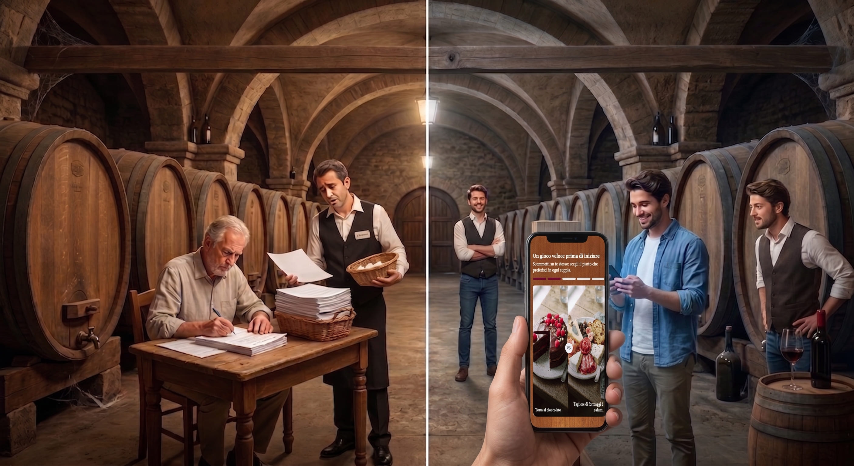 Gioco vs questionario: perché funziona meglio in cantina
